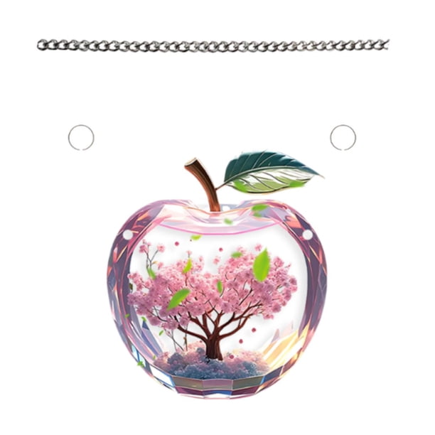 Decoración de arte de pared de adorno para colgar la ventana de manzana 2d, decorativo de la puerta de acrílico para la puerta de la puerta para