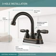 thumbnail image 2 of Peerless P299685LF-OB Apex Two Handle Bathroom Faucet, Oil Bronze, 2 of 5