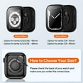 thumbnail image 4 of KOMI 2 Pack 2 in 1 Waterproof Case for Apple Watch Series 8 7 45mm, Straight Edge PC Front & Back Bumper with Tempered Glass Screen Protector 360 Protective Cover for iWatch (45mm), 4 of 5