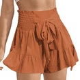 thumbnail image 4 of Women Skirt Pants with Lace and Ruffle Edges Wide Leg Shorts Drape Feel Versatile Casual Skirt Pants, 4 of 6