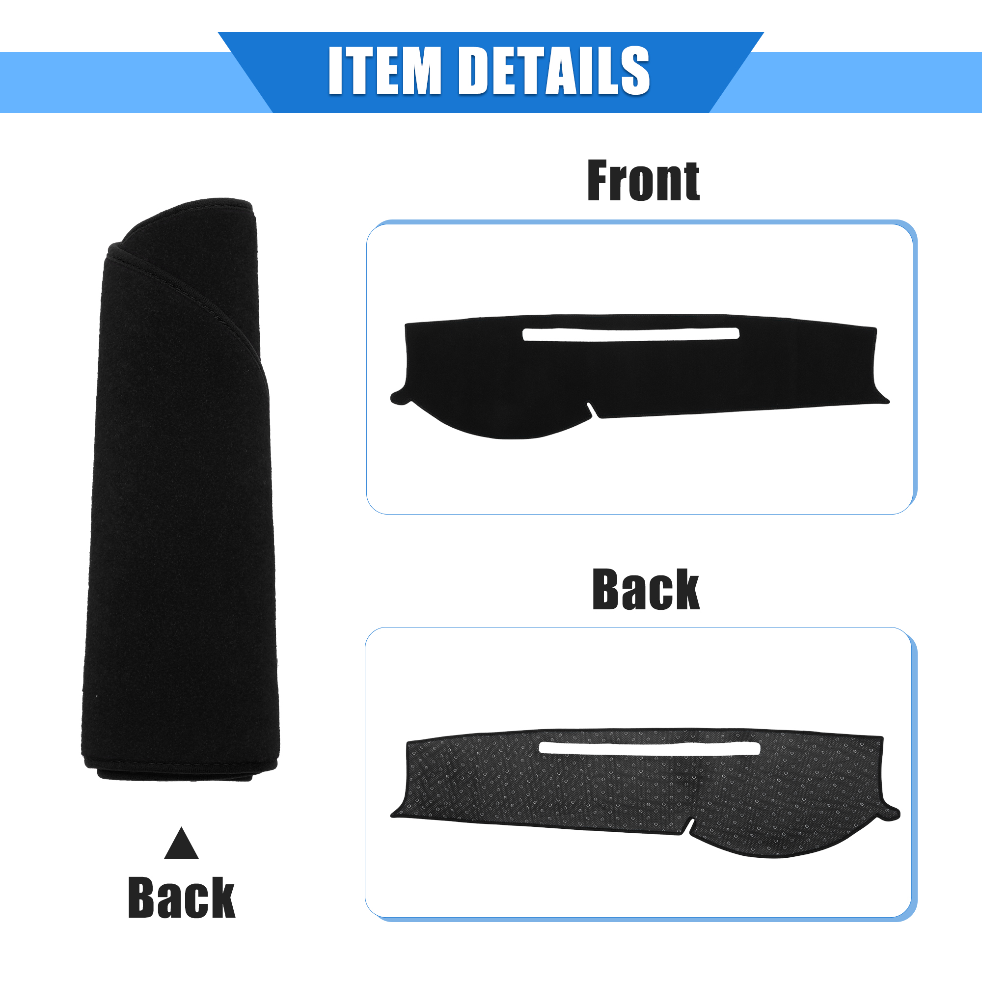 Car Dashboard Cover for Toyota Tacoma 2003-2009 Polyester Black Center Console Dash Cover Mat Pad