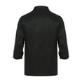 thumbnail image 2 of Eandarui Chef Jacket for Unisex Men Women Short Sleeve Cook Coat Restaurant Hotel Kitchen Working Black Long Sleeve M, 2 of 7