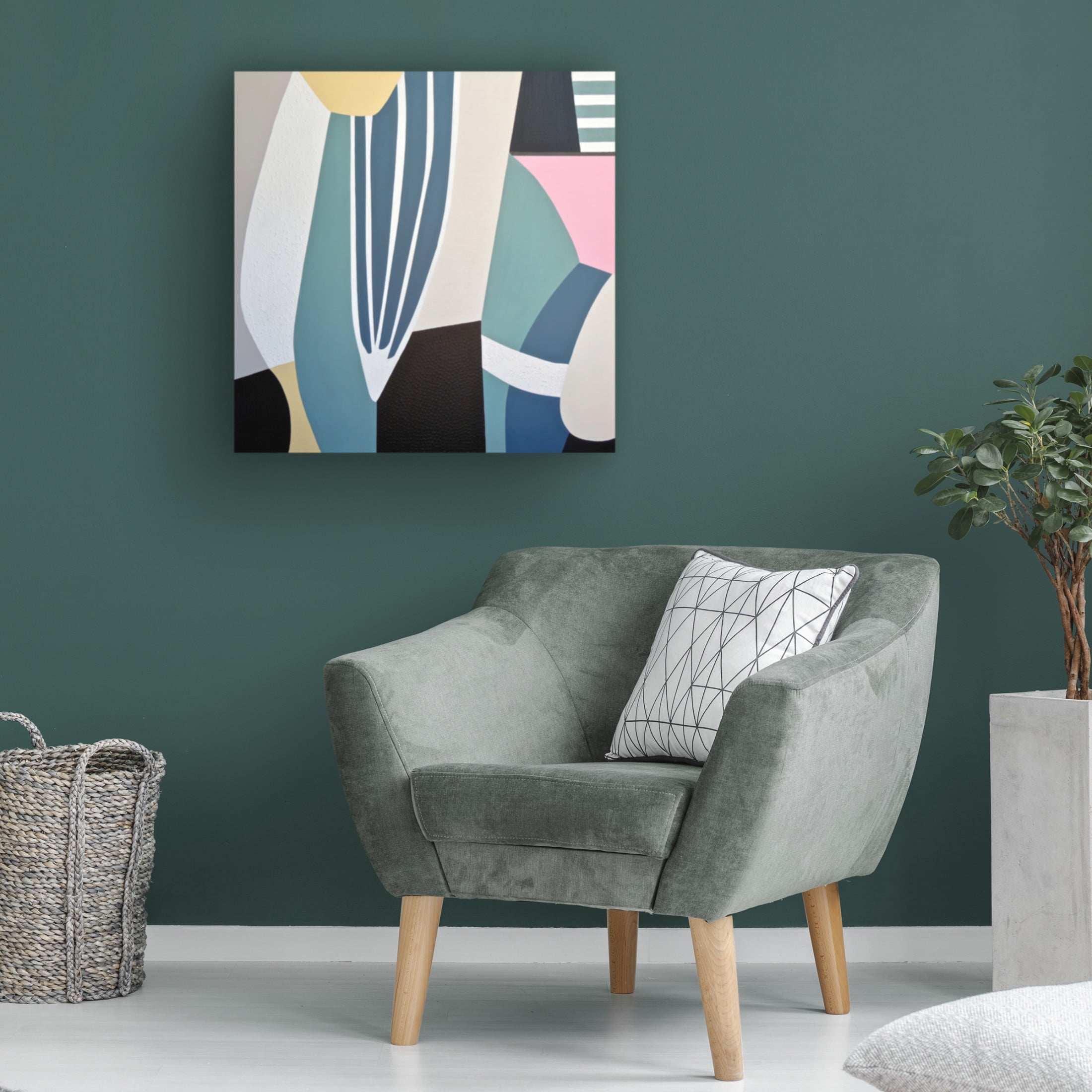 Canvas Wall Art - Sylvie Hamou 'Soften The Edge' Wall Art for Living Room, Bedroom, or Office Décor by Trademark Fine Art - 18 x 18 Inches