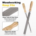 thumbnail image 3 of 1pcs Wood Rasp File 6" Steel Flat Medium Cut File Rasp without Handle for Woodworking Sharpening Wood Tool, Gray, 3 of 7