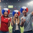 thumbnail image 7 of Jiibva Football Game Flag Colored Fan Wigs Hat, National Flag Afro Fan Wig Headgear Funny Headwear for Soccer Match Celebration Flag Colorful Event Hairband, 7 of 7