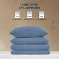 thumbnail image 6 of Sleep Zone Jersey Knit 2 Pieces Comforter Set, Twin/Twin XL Bedding Set for Kids, Children, College Dorm, Breathable and and Fluffy, All Season use (Stone Blue, Twin/Twin XL), 6 of 6