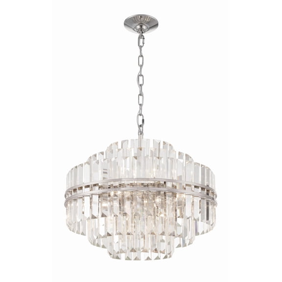 HAY-1405-PN Crystorama Lighting Hayes - 12 Light Chandelier-20.5 Inches Tall and 22 Inches Wide-Polished Nickel Finish    -Traditional Installation
