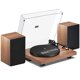 thumbnail image 1 of Tocadiscos de vinilo con Bluetooth, altavoces estéreo de estantería de 36 vatios, sistema Hi-Fi con cartucho magnético, grabación USB y parada automática, 1 of 5