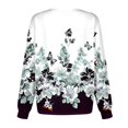 thumbnail image 4 of SAATLERI Womens Scrub Jacket Long Sleeve Button Up Scrubs Tops Snap Front Floral Printed Oversize Scrub Jacket Fall Medical Nurse Work Uniform with Pockets, 4 of 4