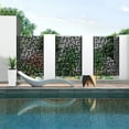 thumbnail image 4 of FENCY Outdoor Privacy Screen with Stand 76" x 47.2" x 15.7" Metal Balcony Decorative Screen, 4 of 5