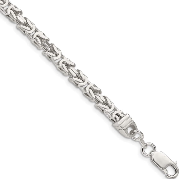 Sterling Silver 4.25mm Byzantine Chain (8 X 4.25) Made In Italy qbz100-8