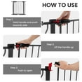 thumbnail image 2 of BalanceFrom Easy Walk-Thru Safety Gate for Doorways and Stairways with Auto-Close/Hold-Open Features, 30-Inch Tall, Fits 29.1-33.8 Inch Openings, Graphite, 2 of 7