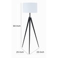 thumbnail image 4 of Height Adjustable Metal Tripod Floor Lamp with Fabric Shade White and Black, 4 of 4