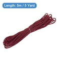 thumbnail image 2 of Uxcell Twisted Cord Trim 5 Yard 0.12 inch 3-Ply Twine Braided Rope Shiny Thread String for Craft Gift Bag Curtain Wine Red, 2 of 7