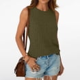 thumbnail image 2 of BUIGTTKLOP Ribbed Tank Tops for Women Sleeveless Knit Tops Crewneck Stretchy Going out Tops Fitted Summer Tanks, 2 of 6