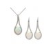 thumbnail image 1 of Opal Jewelry Sets Colorful White Gold Plated Circle Pendant Earring Ring Set, 1 of 1