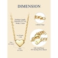thumbnail image 7 of Suplight 925 Stelring Silver Heart Necklace for Women 14K Gold Plated Hypoallergenic Dainty Simple Pendant Jewelry Gift for Daughter Granddaughter Friends Birthday Christmas, 7 of 7