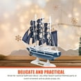 thumbnail image 3 of Zoyueyie Wooden Sailboat Model Wooden Sailing Ship Model Nautical Sailboat Decor Figurine Desktop Ornament Home Decor Ocean Theme Party Decor, 3 of 10