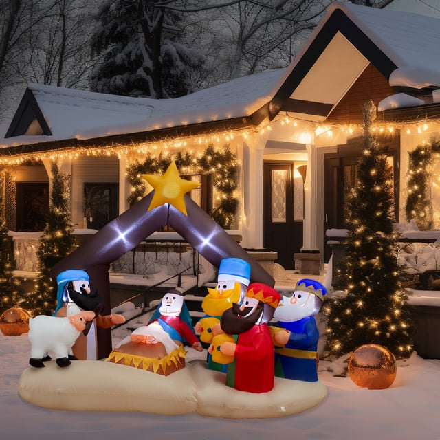 Inflable Navideño La Merced Nacimiento de Jesus y Reyes Magos 2.00mts