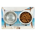 thumbnail image 1 of Balinese Pet Mat for Food and Water, Beach Through Balinese Bed Summer Sunshine Clear Sky Honeymoon Natural Spa Picture, Non-Slip Rubber Mat for Dogs and Cats, 18" X 12", by Ambesonne, 1 of 1