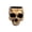 Gold, variant on Hollow Skull Planter Decorative Prop for Indoor Outdoor Use Realistic Skull Head Design for Halloween and Home Decor