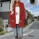 thumbnail image 1 of Women's Cardigan Sweater Jumper Crochet Knit Knitted Solid Color Open Front Casual Daily Fall Winter Green Black One-size / Cotton / Long Sleeve, 1 of 1
