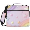 thumbnail image 2 of Zipper Binder with Shoulder Strap 2 inch 3 Ring Waterproof File Folder Organizer Bag 500 Sheet Rainbow Stars and Cloud Pattern, 2 of 8