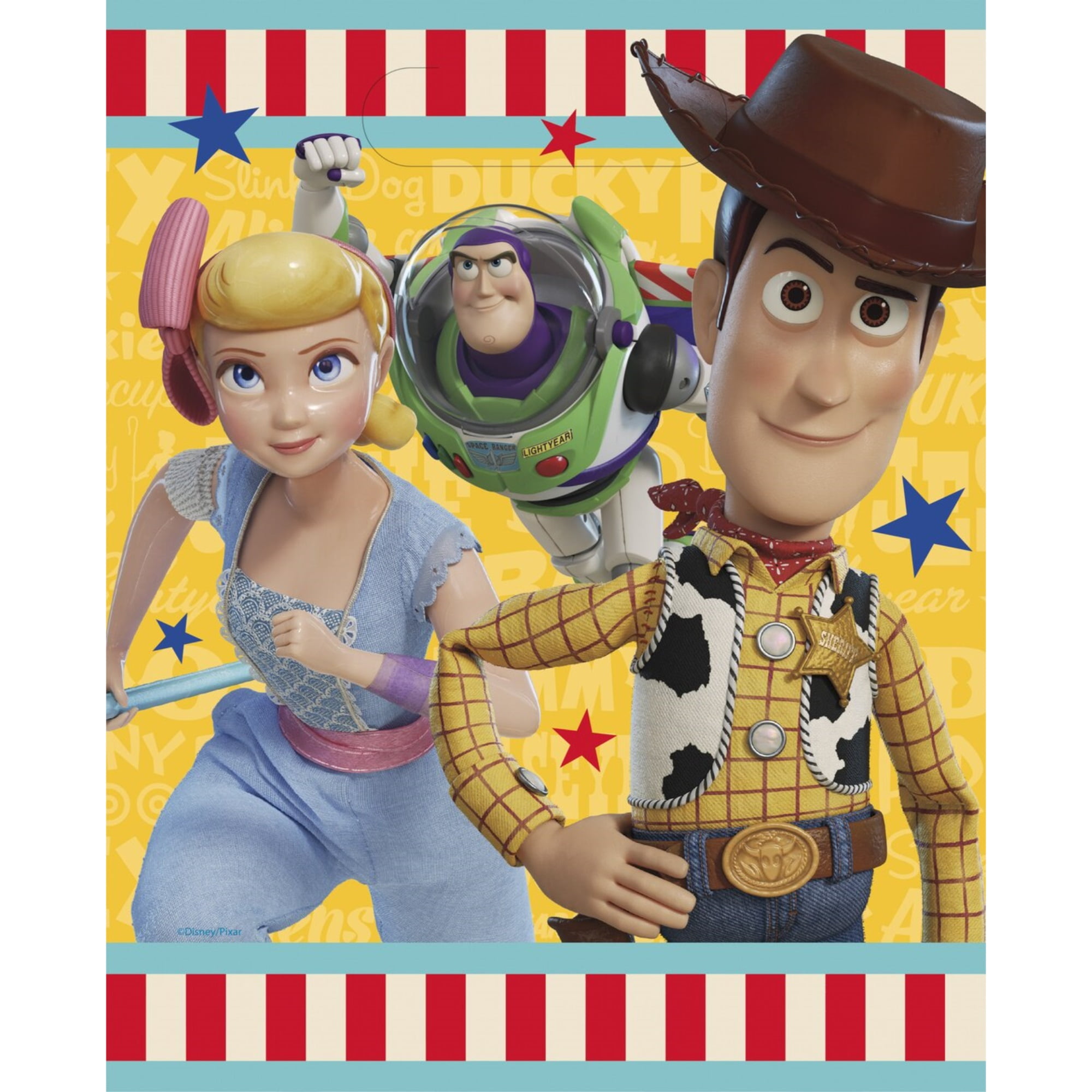 Unique Industries 30370175 Disney Toy Story 4 Movie Loots Bags - 8 Per Pack