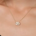 thumbnail image 3 of Gem Stone King 14K Yellow Gold Peach Morganite Pendant Necklace | 3.20 Cttw | Gemstone October Birthstone | Oval 11X9MM | Gold Necklace for Women | With 18 inch Gold Chain, 3 of 6