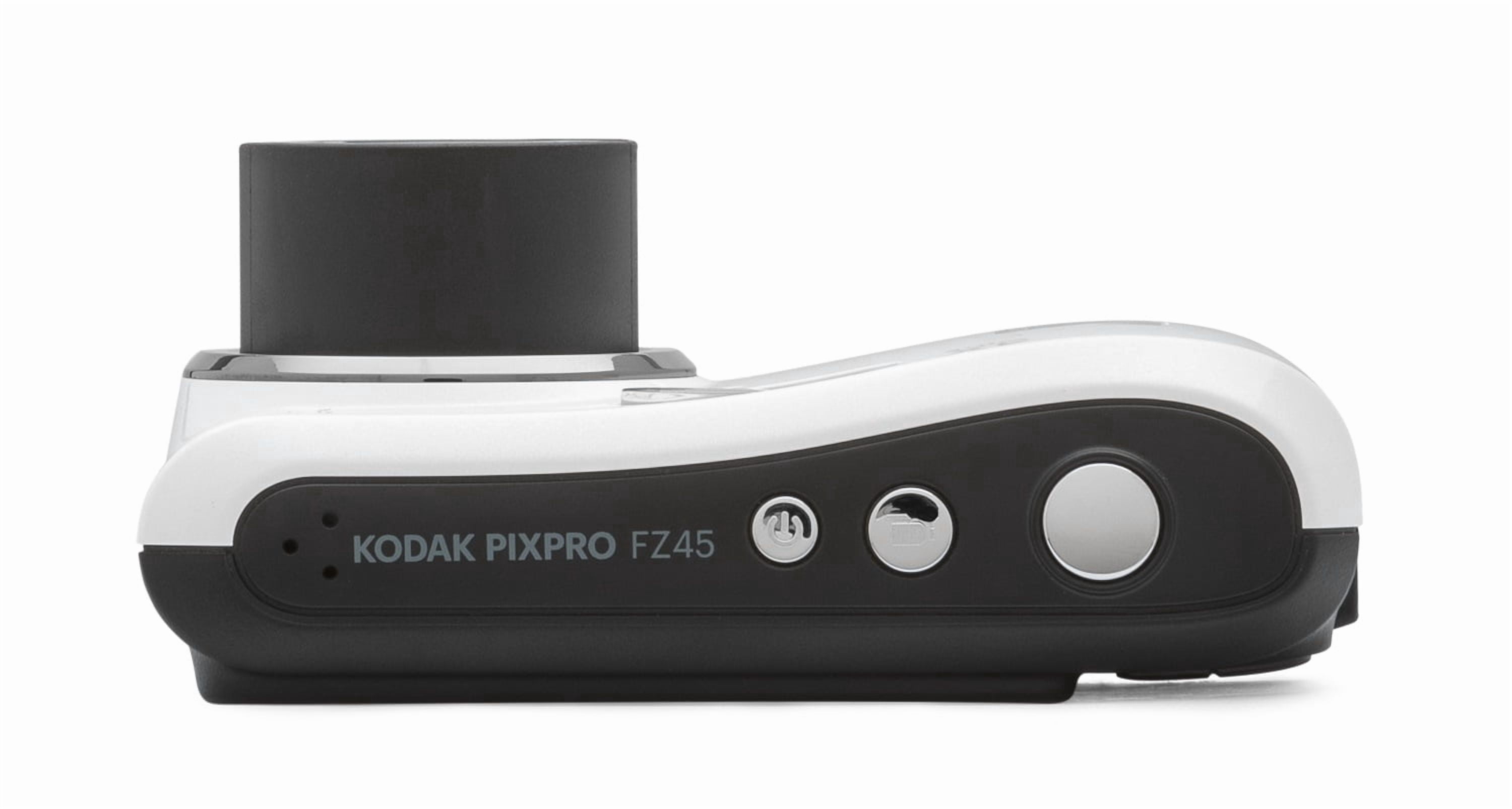 Kodak PIXPRO FZ45 Easy Photo Bundle: White Digital Camera, 64GB SD