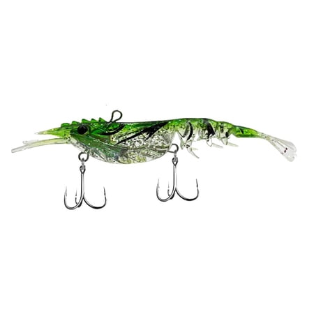 Youthyao Shrimp Fishing Lures Rubber Fishing Baits Prerigged Fishing Jigs Lures for Freshwater and Saltwater Easy to Use