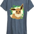 thumbnail image 3 of Pokémon - Eevee Leaves - Women's Short Sleeve Graphic T-Shirt, 3 of 5