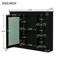 thumbnail image 5 of GZXS Black Medicine Cabinet, Wall-Mounted Wooden Cabinet with Mirror, Adjustable Interior Shelf and Side Open Storage, Modern Style, for Bathroom, Bedroom, Living Room, 5 of 8