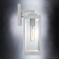 thumbnail image 6 of Luxury Modern Farmhouse Outdoor Wall Sconce, 14.25''H x 5.00''W, with Industrial Style Elements, Minimalist Design, Stainless Steel Finish and Clear Beveled Glass, UQL1360, 6 of 7