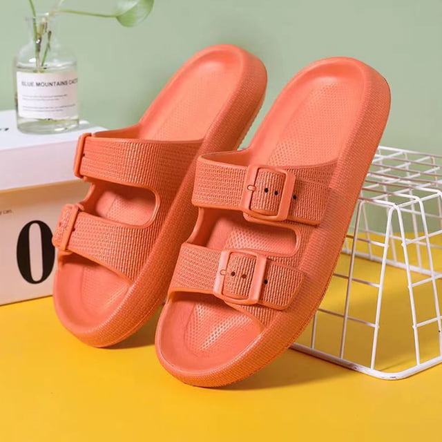 Soft Sole Home Slippers Men Summer Adjustable Buckle Non-Slip Beach Flip Flops Man Comfortable Thick Bottom Platform Sandals tzw