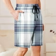 thumbnail image 6 of Busydd Mens Shorts Fashion Plaid Pajama Shorts Elastic Waist Drawstring Sleep Shorts Casual Comfy Gym Athletic Shorts with Pockets, 6 of 6