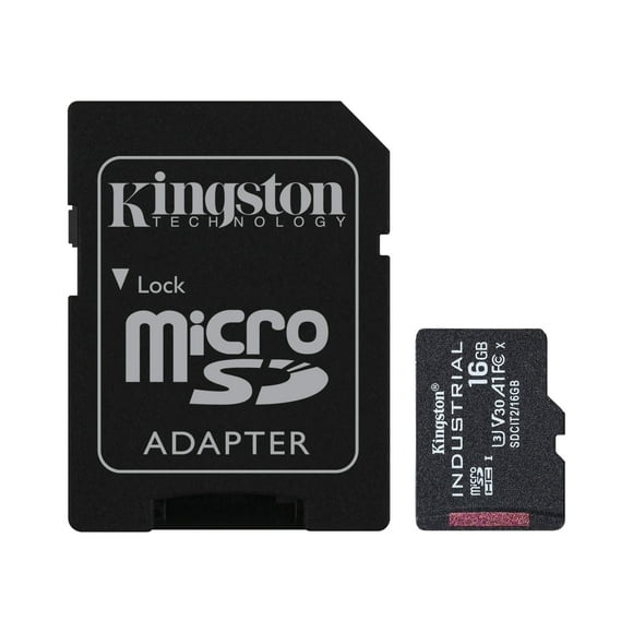 Tarjeta de memoria Kingston Industrial 16GB microSDHC C10 A1 pSLC