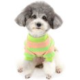thumbnail image 5 of Suéter para perro pequeño abrigo de invierno de algodón suave a rayas cálido cachorro gato chaqueta ropa para mascotas Chihuahua Yorkshire (rosa M), 5 of 5