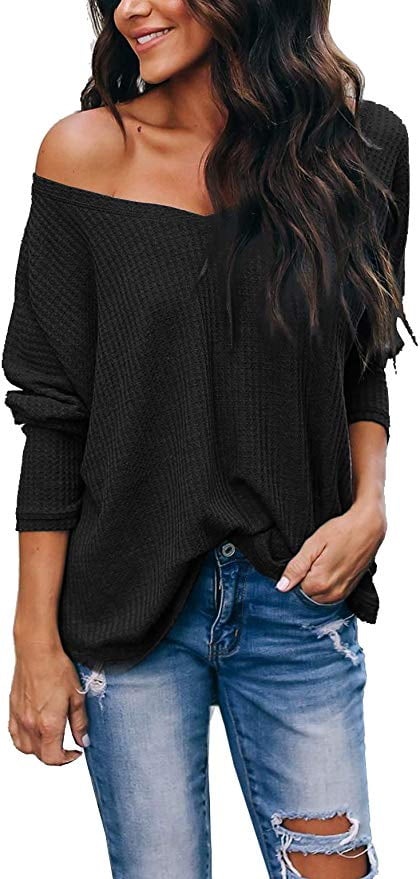 Women's Casual V-Neck Off-Shoulder 