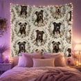 thumbnail image 2 of Dog Portrait Grid in Decorative Wreaths, Rustic and Warm Farmhouse Style for Nature Lovers, Pet Themed Wall Art, Housewarming Gift, Tapestry Wall Hanging for Bedroom, Living Room and Dorm, 2 of 7
