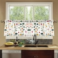 thumbnail image 4 of Yayeee Kitchen Curtains Tier Set of 2 Light Filtering 57"x24" Over Sink Window Panels, Beige Vegetables Pattern, 4 of 7