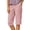 Red, variant on Sheghy Cotton Shorts Casual Women Fashion Striped Decorative Button Knee-Length Casual Bermuda Shorts Black S