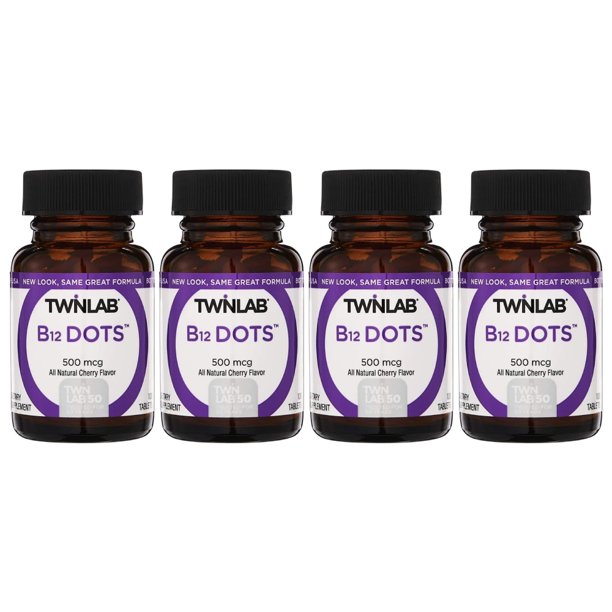 Twinlab B12 Dots Vegetarian Vitamin B12 Sublingual Natural Energy