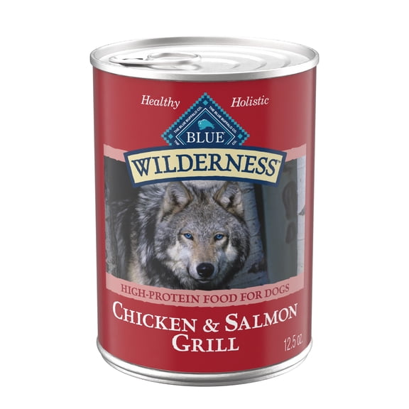 Blue Buffalo Wilderness Wet Dog Food for Adult Dogs, Grain-Free, 12.5 oz. Can (Multiple Flavors)