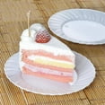 Efavormart 12 Pack - 6" White Flared Round Disposable Plastic Salad Dessert Plates for Wedding ...