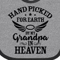 thumbnail image 4 of Inktastic Handpicked for Earth by My Grandpa in Heaven Angel Wings Boys or Girls Baby Bib, 4 of 4