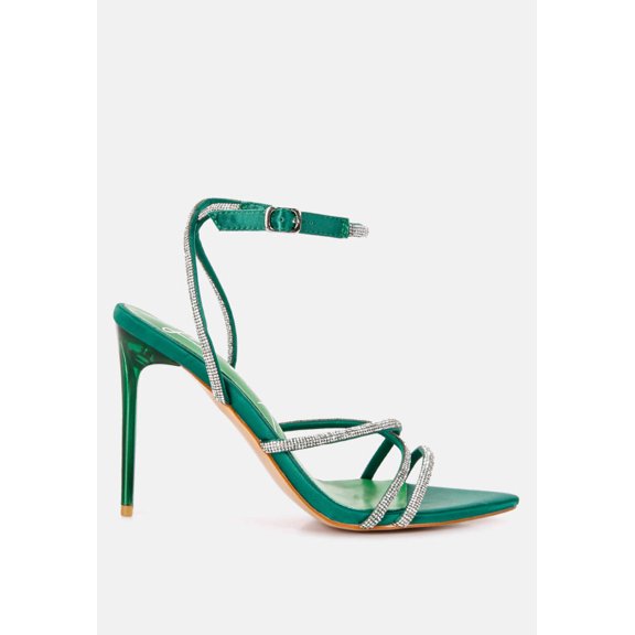 Dare Me Rhinestone Embellished Stiletto Sandals