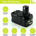 thumbnail image 4 of 2Packs 18V 5.0Ah Battery Replacement and P117 Charger for Ryobi 18V Battery P102 P105, 4 of 6