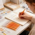 thumbnail image 6 of Yhmxh 6 Pack Yellow Gel Pens Set, 0.5mm Fine Point Transparent Liquid Ink Rollerball Gel Pens , Smooth Writing Journaling Pens, Quick Dry Ink Note Taking Marker Pens for Planner Drawing Sketching, 6 of 6