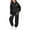Black, variant on PIOMLL Girls Outfits Sets Letter Print Hoodie Pants Two Piece Black Kids Fall Clothing 2-3 Years